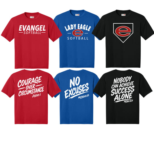EVANGEL SOFTBALL DRI-FIT TRAINING SHIRTS- SET OF 3